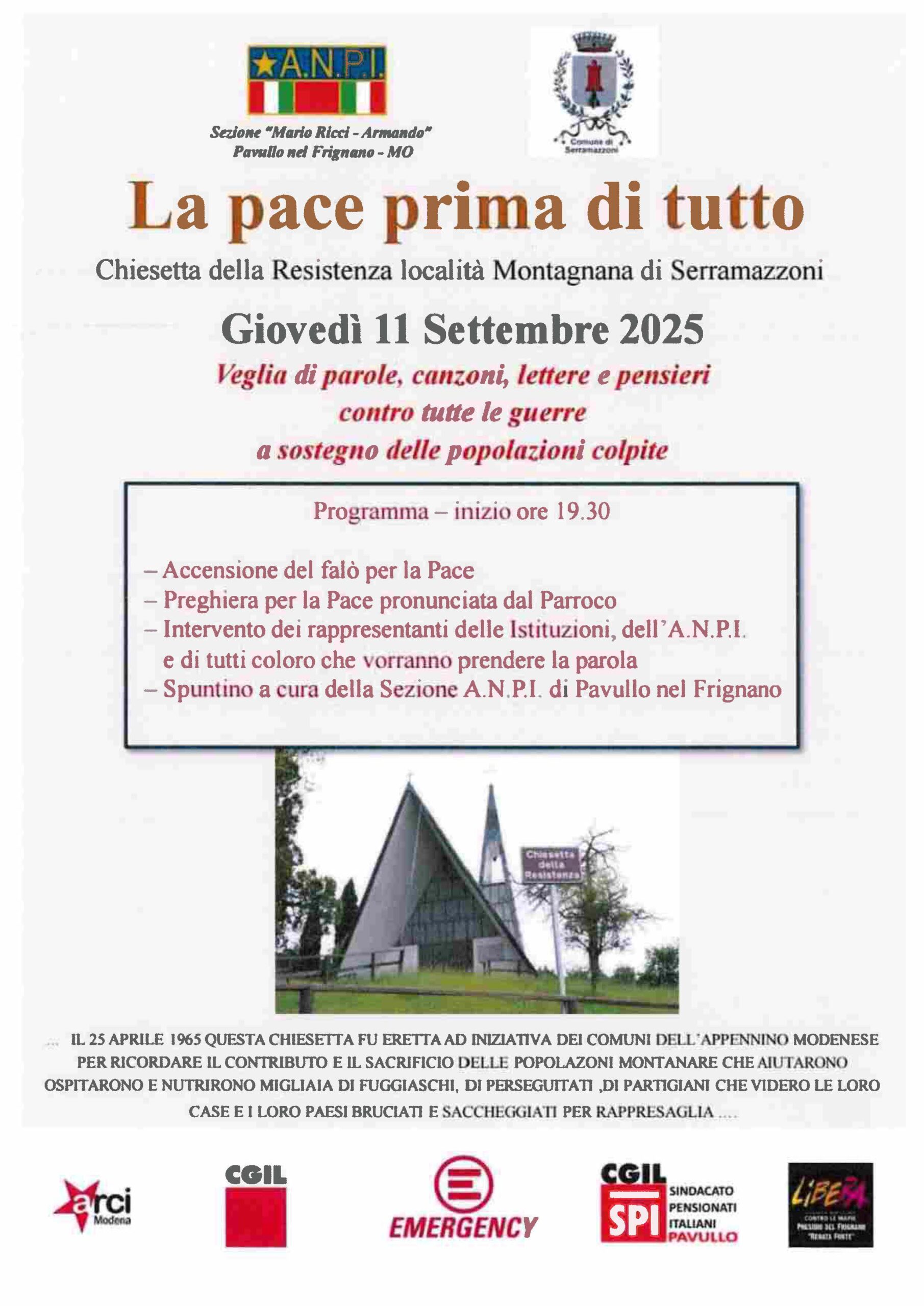 LA PACE PRIMA DI TUTTO 11.09.2025